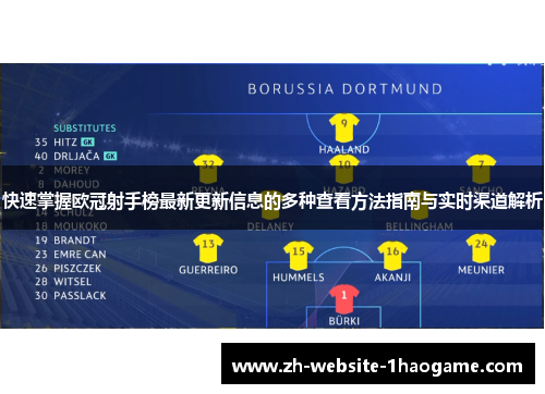 快速掌握欧冠射手榜最新更新信息的多种查看方法指南与实时渠道解析 快速掌握欧冠射手榜最新更新信息的多种查看方法指南与实时渠道解析